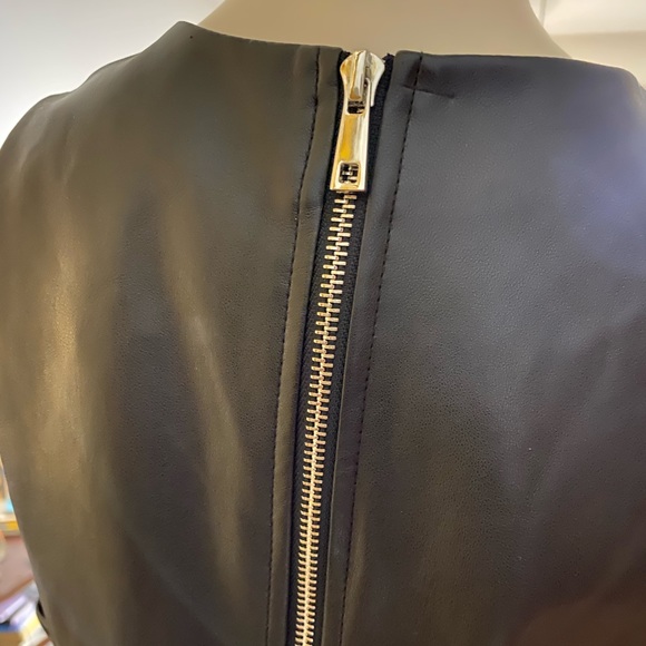 Faux Leather Dress w/ Open side Detail - Picture 3 of 5